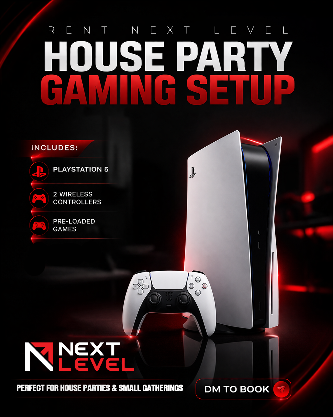 PS5 House Party Gaming Setup